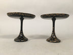 Japanese Hina Doll Offering Stand Pair Vtg Furniture Wooden Lacquered ID343