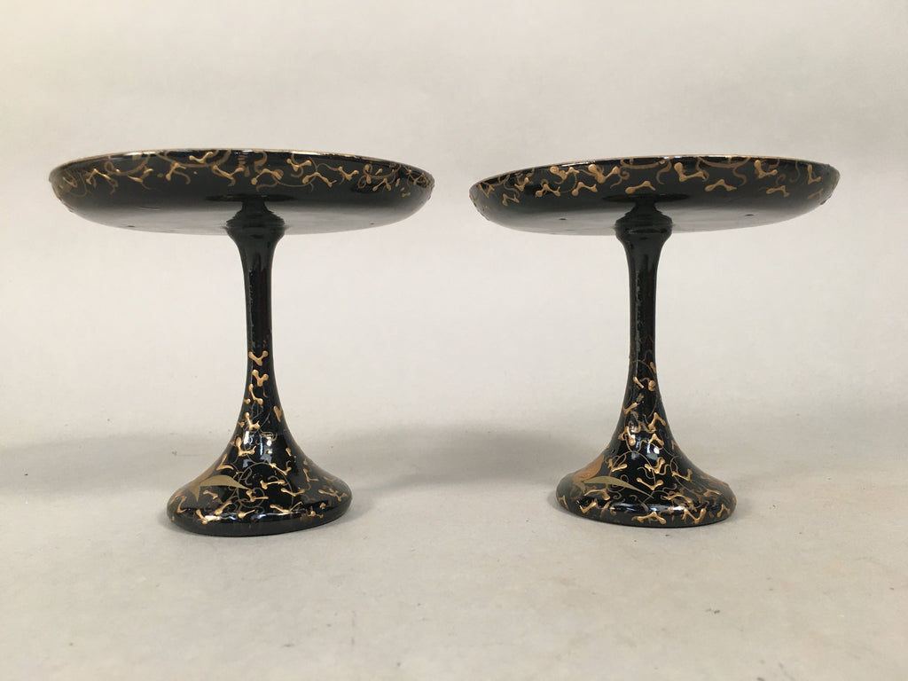 Japanese Hina Doll Offering Stand Pair Vtg Furniture Wooden Lacquered ID343