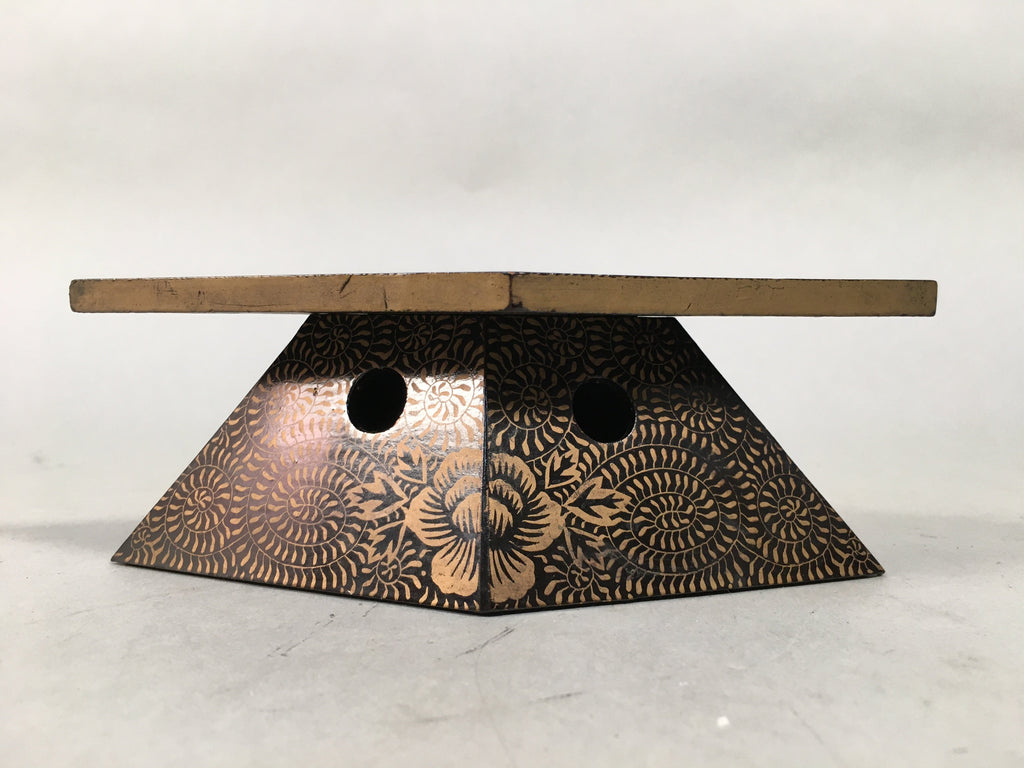 Japanese Hina Doll Rhombus Offering Stand Pair Vtg Furniture Wood Lacquer ID339