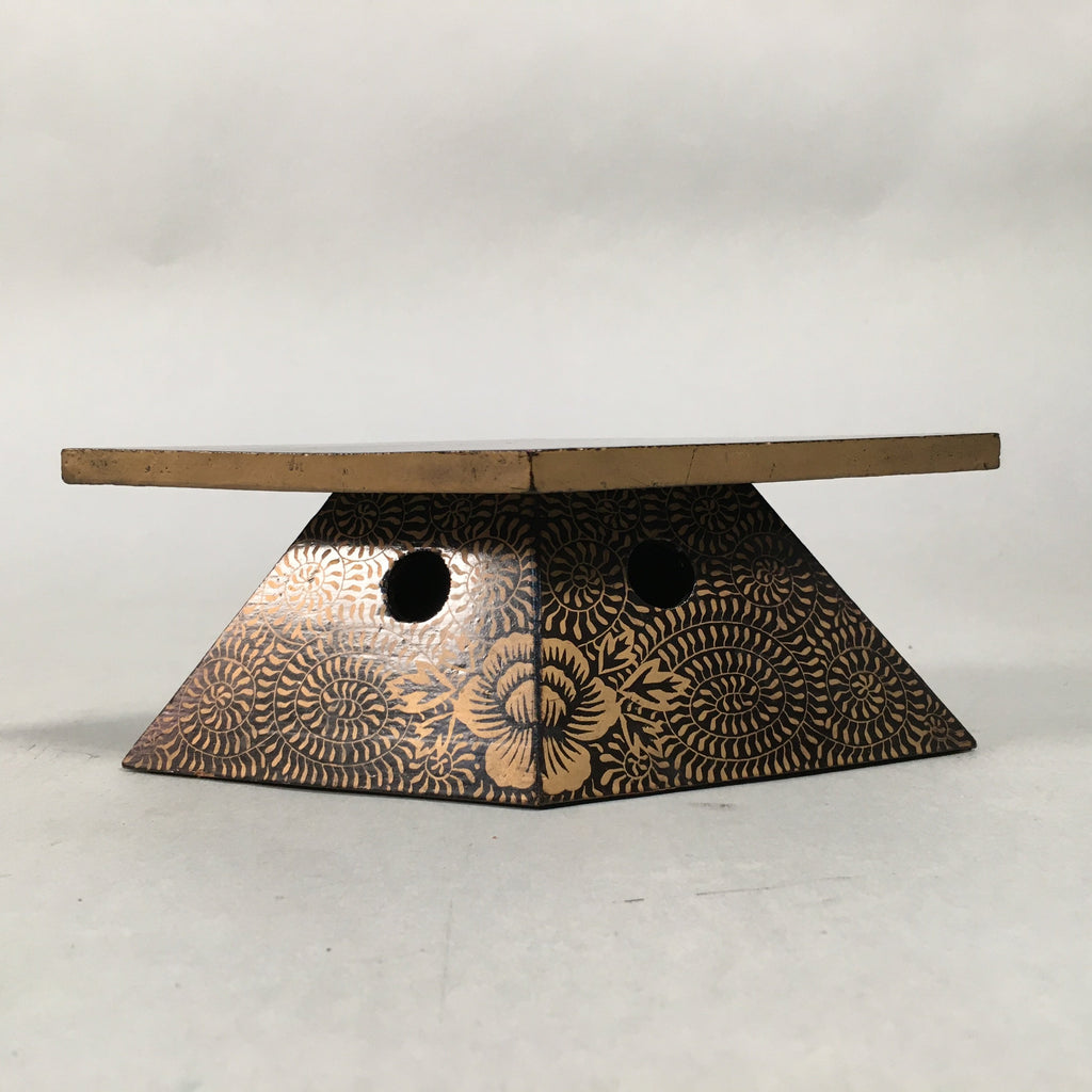 Japanese Hina Doll Rhombus Offering Stand Pair Vtg Furniture Wood Lacquer ID339