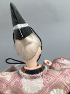 Japanese Hina Doll Servant Vtg Expressive Smile Face Girls Day Decor ID299