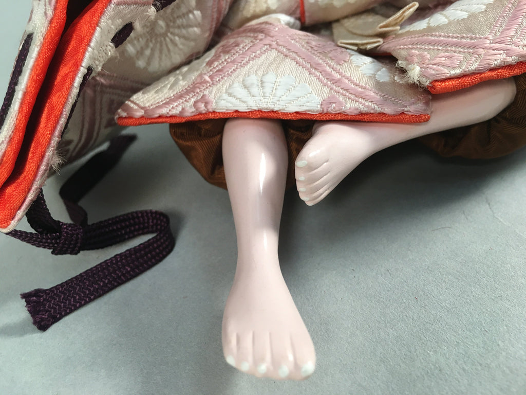 Japanese Hina Doll Servant Vtg Expressive Smile Face Girls Day Decor ID299