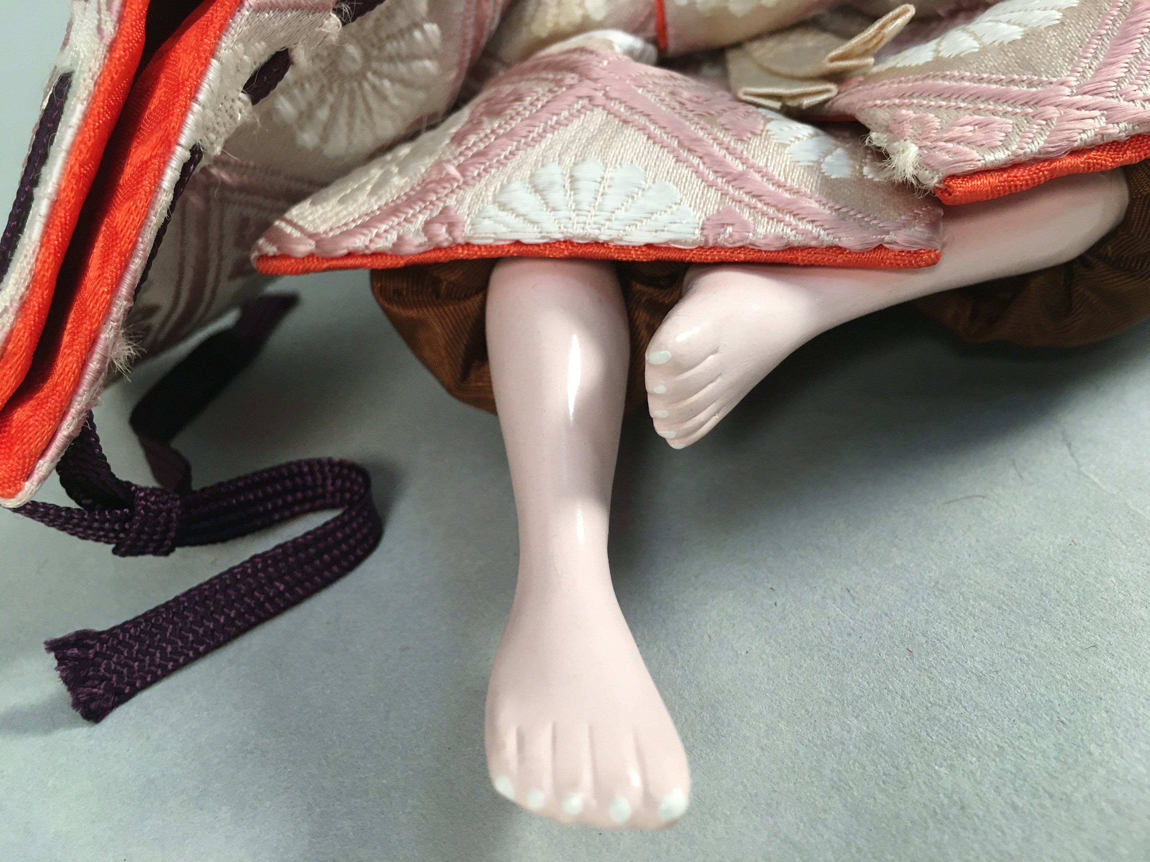 Japanese Hina Doll Servant Vtg Expressive Smile Face Girls Day Decor ID299