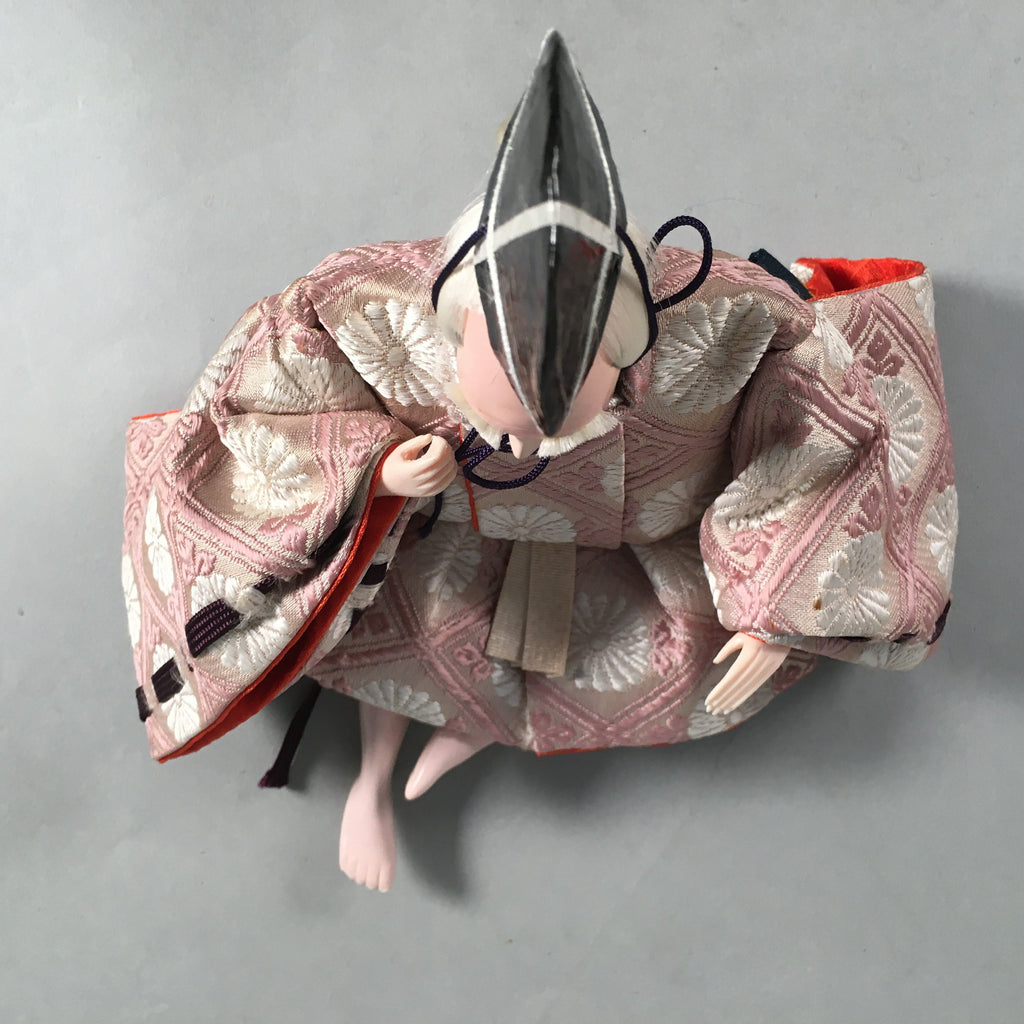 Japanese Hina Doll Servant Vtg Expressive Smile Face Girls Day Decor ID299