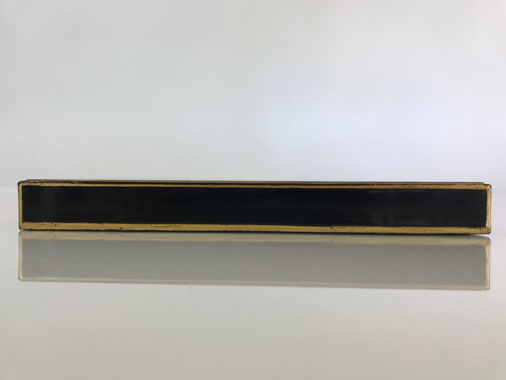 Japanese Hina Doll Stand Furniture Base Throne Vtg Wood Black Gold ID461