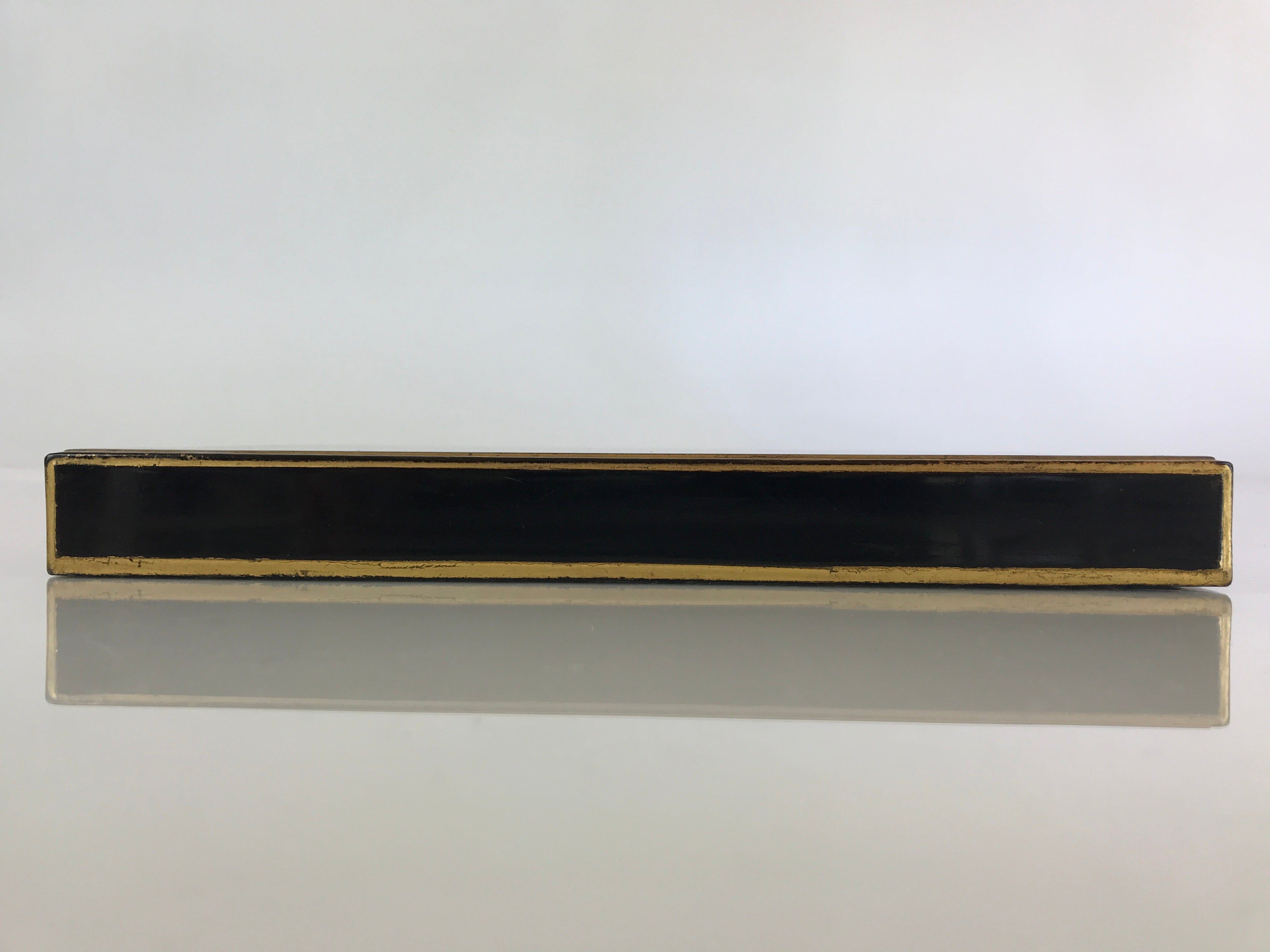 Japanese Hina Doll Stand Furniture Base Throne Vtg Wood Black Gold ID461