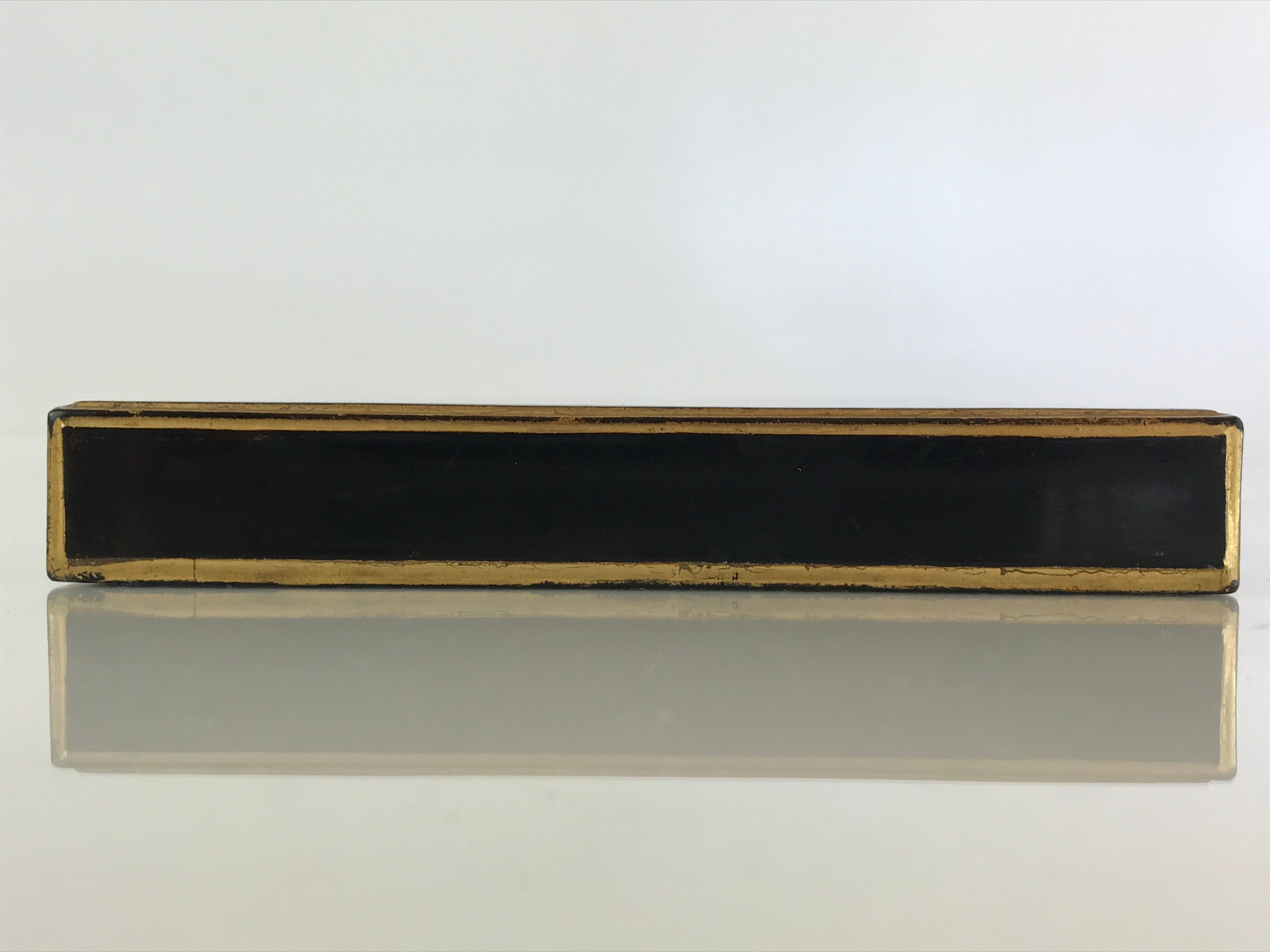 Japanese Hina Doll Stand Furniture Base Throne Vtg Wood Black Gold ID461