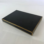 Japanese Hina Doll Stand Furniture Base Throne Vtg Wood Black Gold ID461