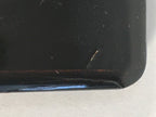 Japanese Hina Doll Stand Furniture Base Throne Vtg Wood Black Rectangle ID333
