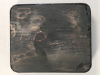 Japanese Hina Doll Stand Furniture Base Throne Vtg Wood Black Rectangle ID333