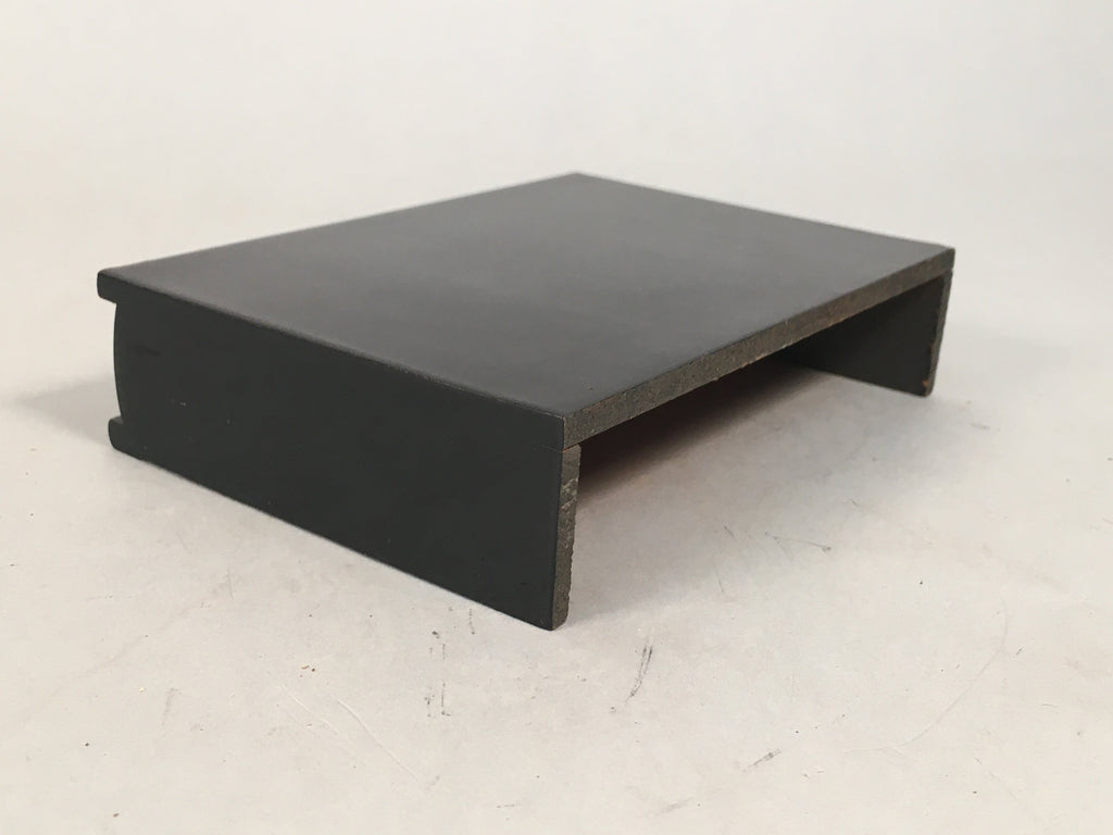 Japanese Hina Doll Stand Furniture Base Throne Vtg Wood Black Rectangle ID344