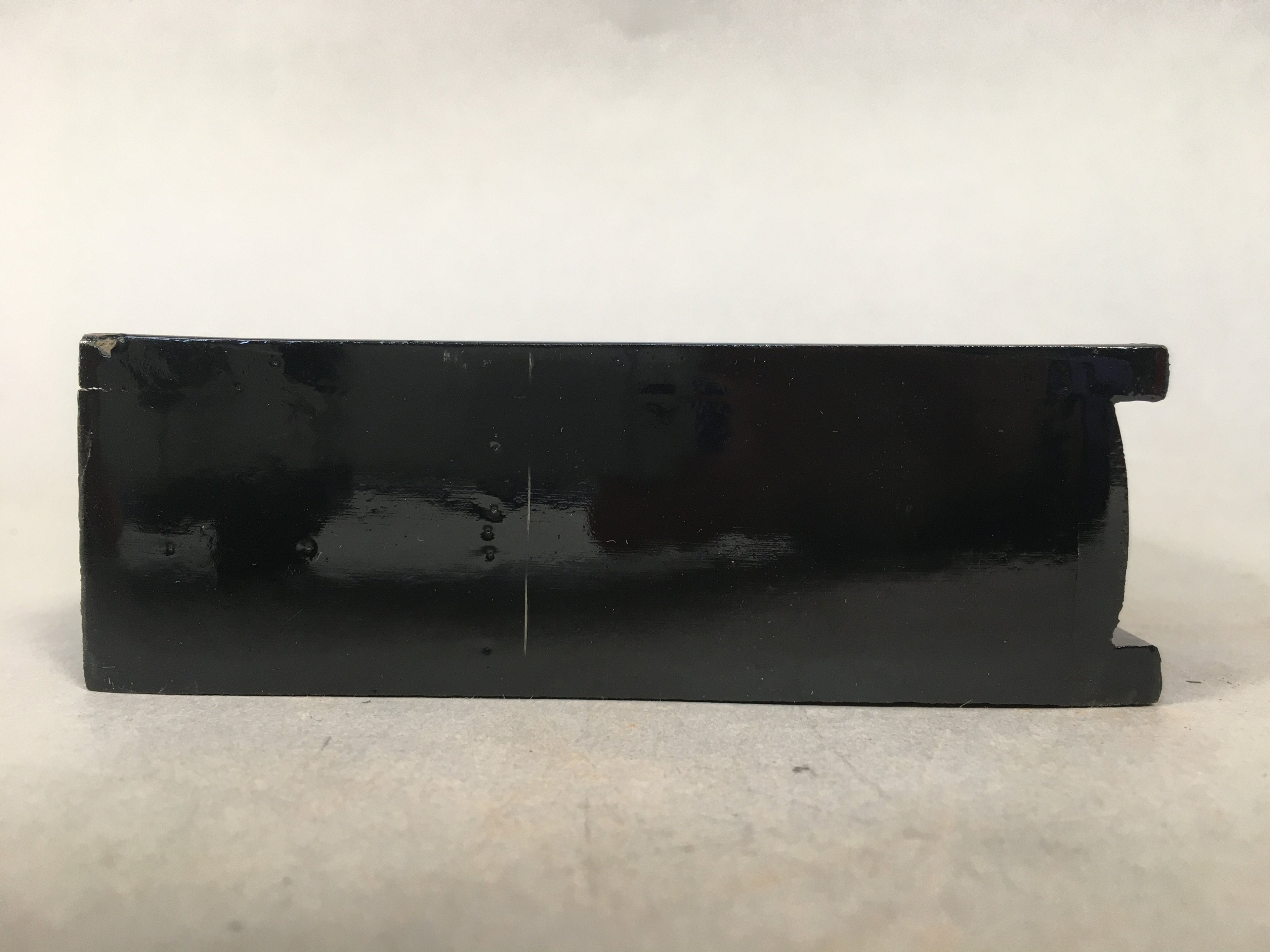 Japanese Hina Doll Stand Furniture Base Throne Vtg Wood Black Rectangle ID344