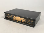 Japanese Hina Doll Stand Furniture Base Throne Vtg Wood Black Rectangle ID344