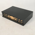 Japanese Hina Doll Stand Furniture Base Throne Vtg Wood Black Rectangle ID345