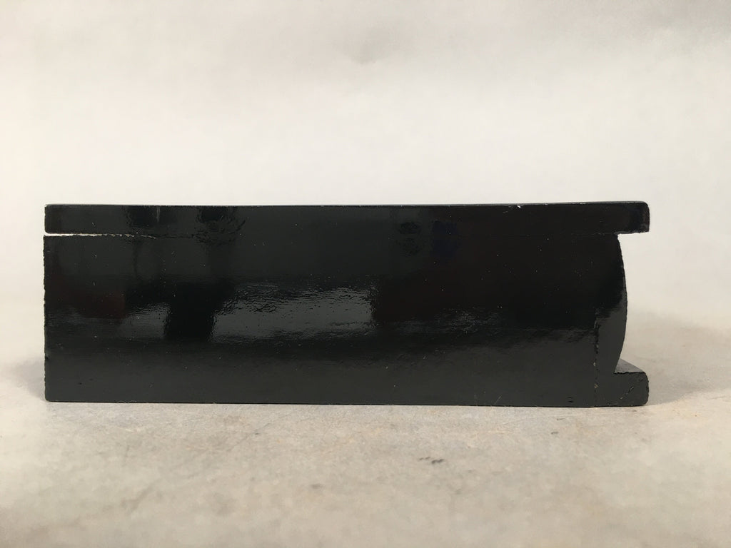 Japanese Hina Doll Stand Furniture Base Throne Vtg Wood Black Rectangle ID346