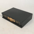 Japanese Hina Doll Stand Furniture Base Throne Vtg Wood Black Rectangle ID346
