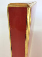 Japanese Hina Doll Stand Furniture Base Throne Vtg Wood Makie Red Gold ID462
