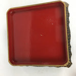 Japanese Hina Doll Tray Bowl Set Vtg Lacquer Gold Makie Wood Miniature ID401
