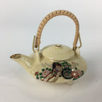 Japanese Hina Doll Tray Cups Teapot Vtg Lacquer Gold Makie Wood Miniature ID412