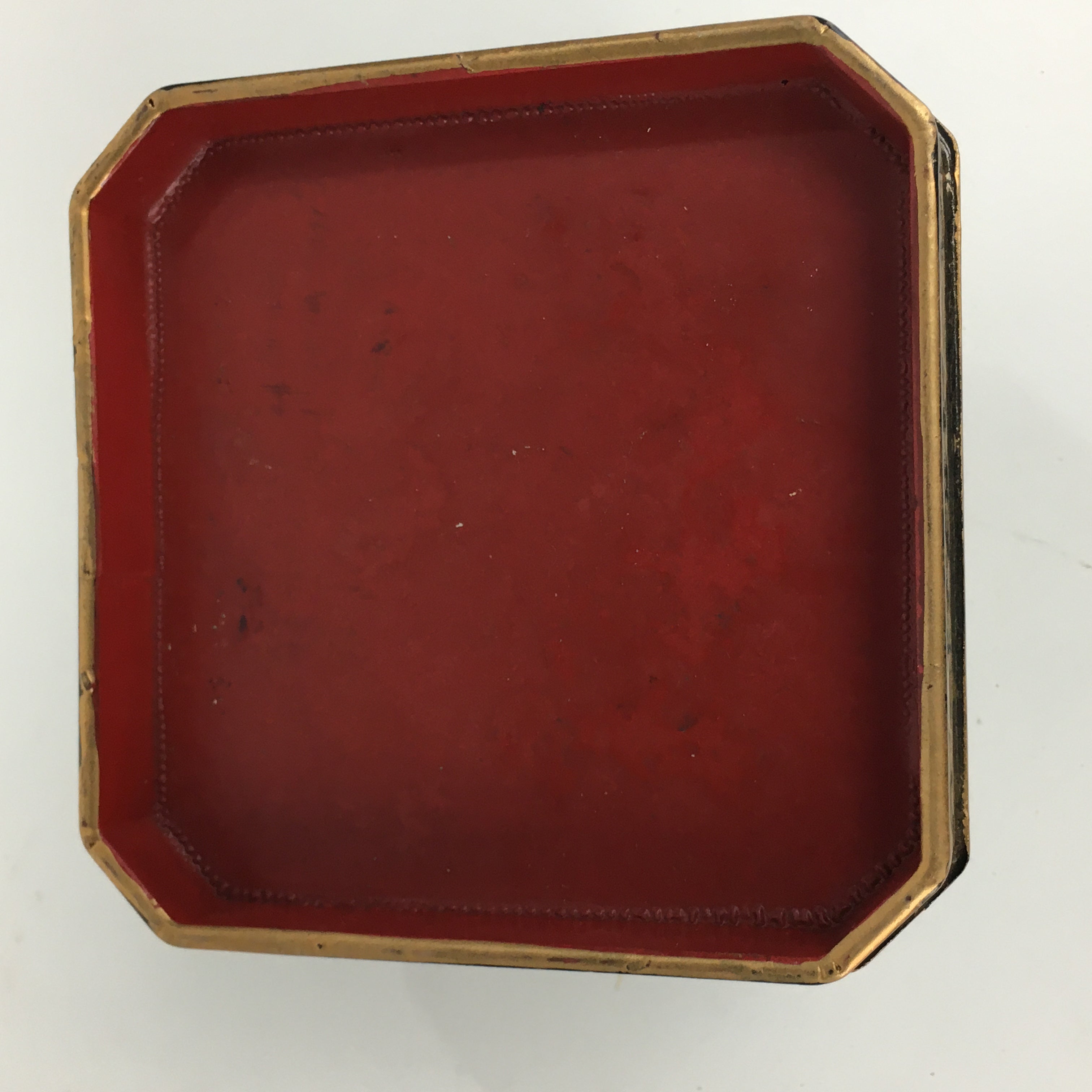 Japanese Hina Doll Tray Cups Teapot Vtg Lacquer Gold Makie Wood Miniature ID412
