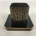 Japanese Hina Doll Tray Vtg Lacquer Gold Makie Wood Miniature Furniture ID402