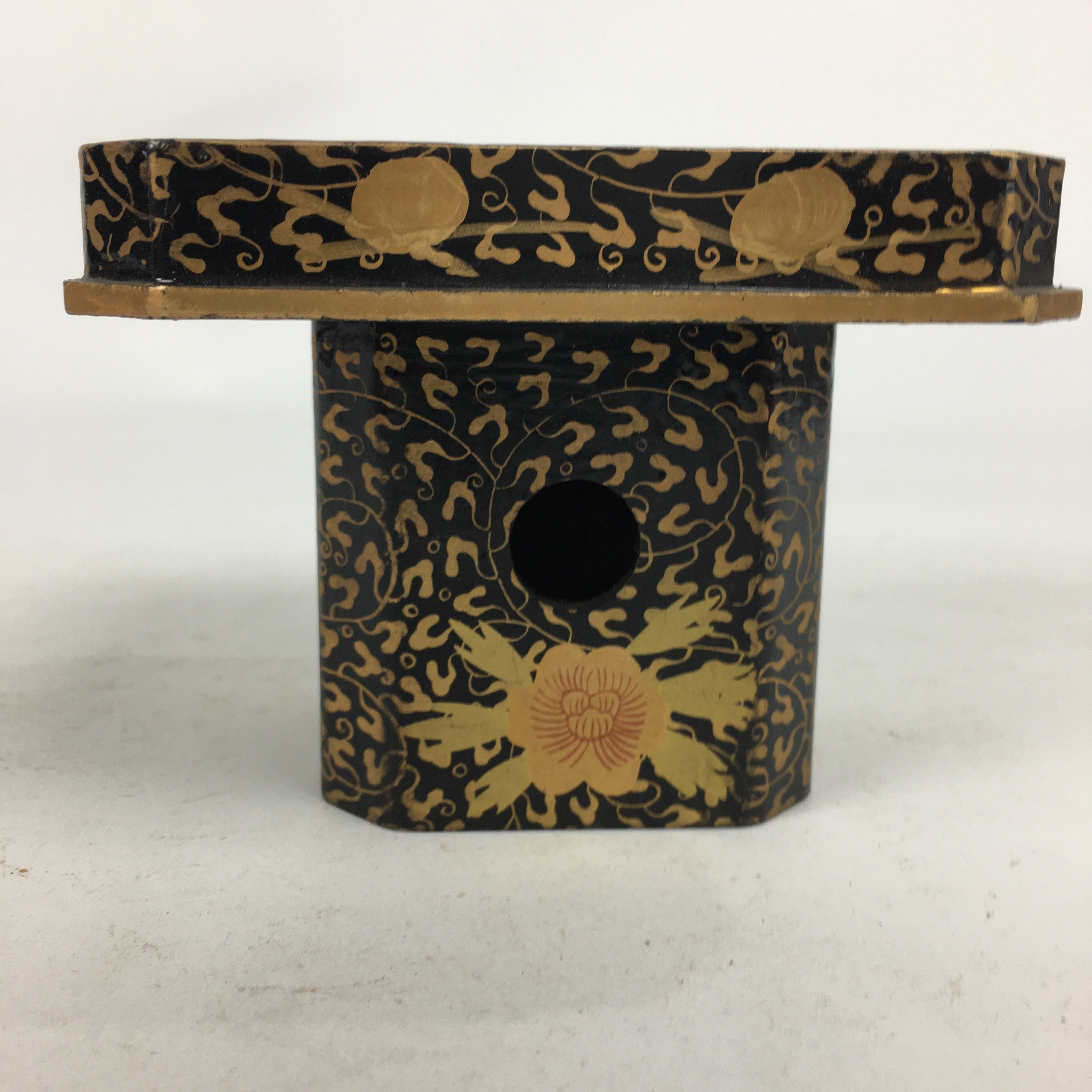 Japanese Hina Doll Tray Vtg Lacquer Gold Makie Wood Miniature Furniture ID402