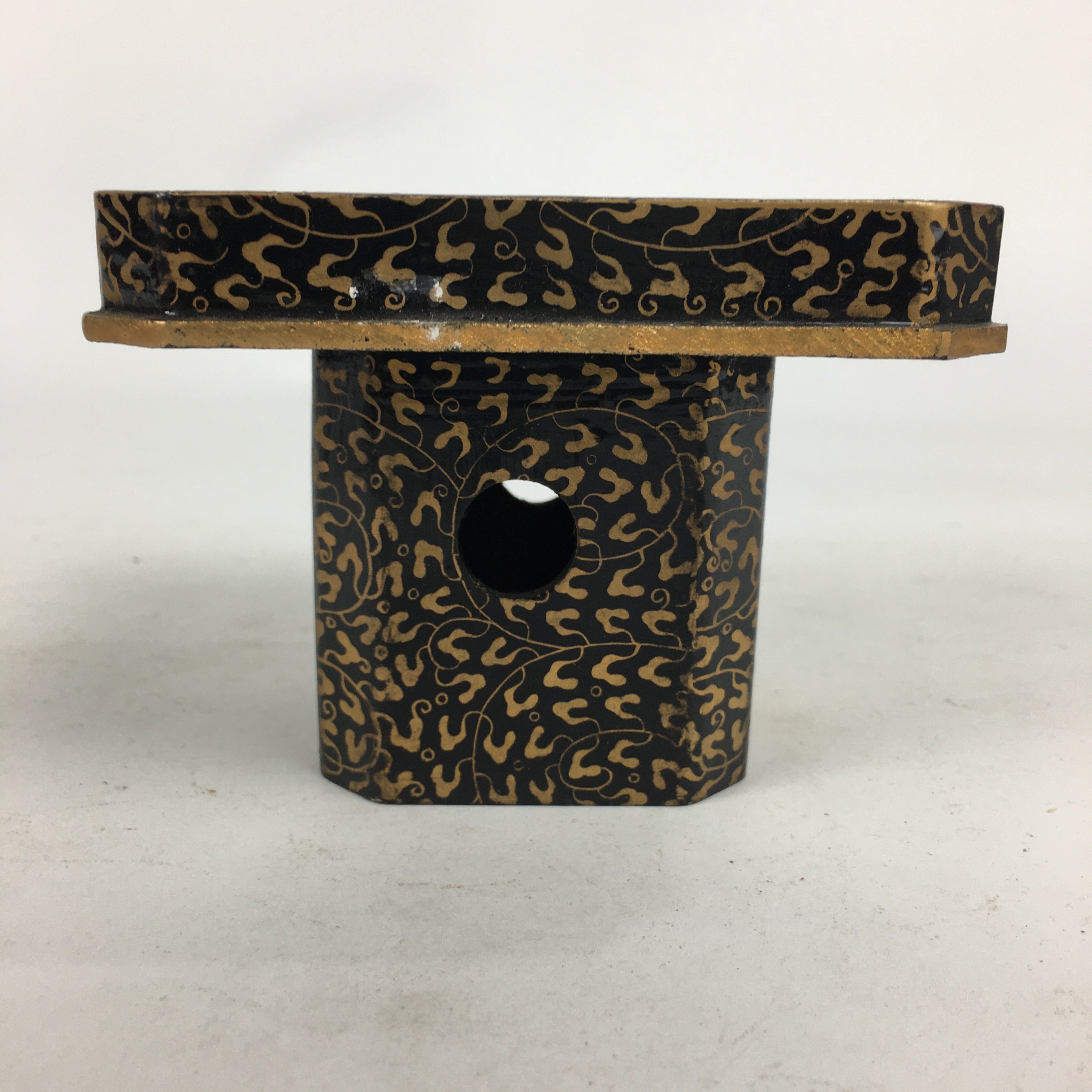 Japanese Hina Doll Tray Vtg Lacquer Gold Makie Wood Miniature Furniture ID402