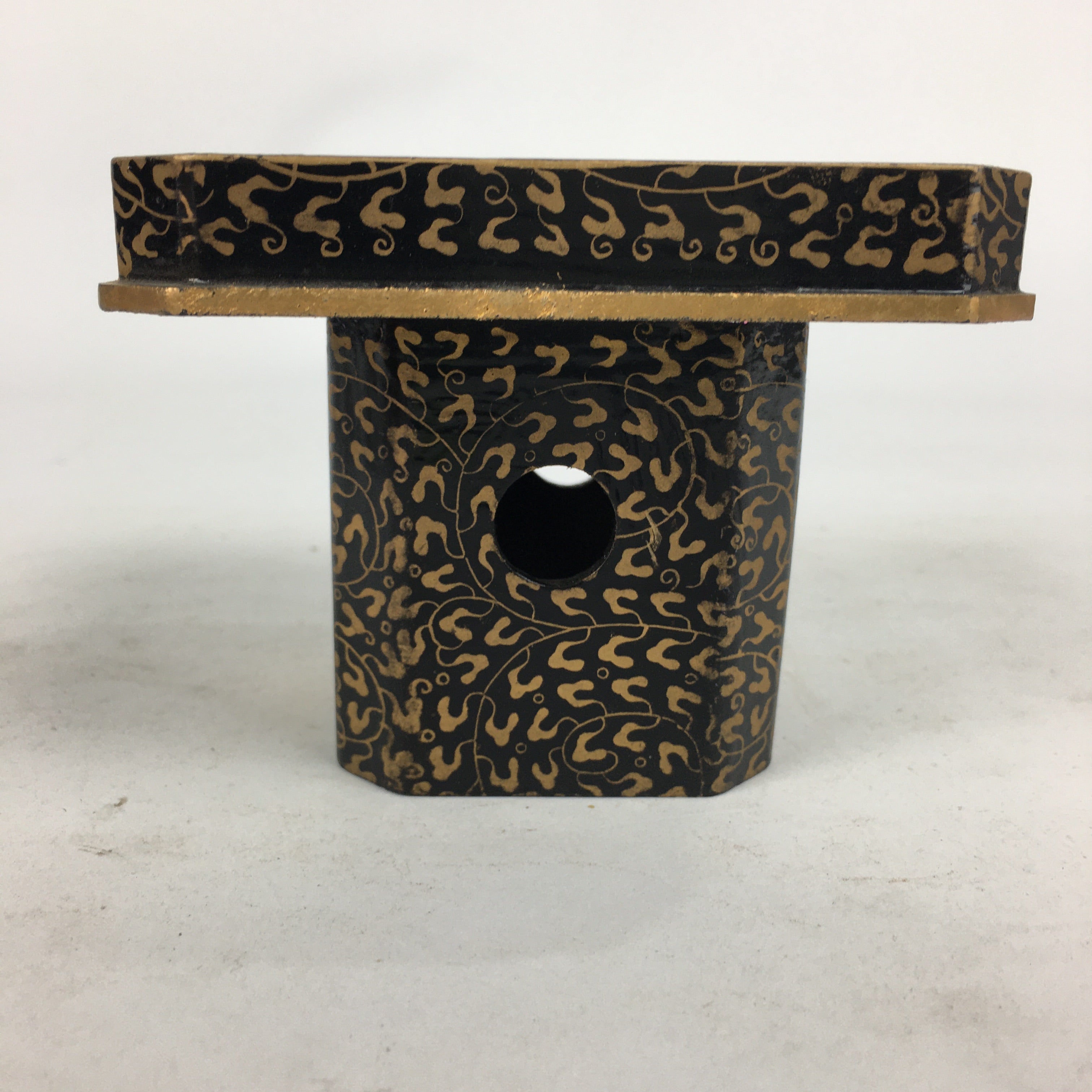 Japanese Hina Doll Tray Vtg Lacquer Gold Makie Wood Miniature Furniture ID402