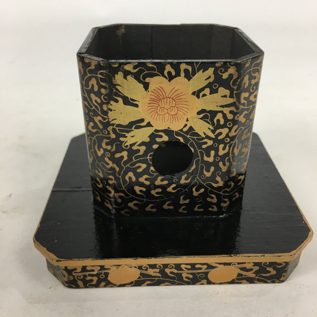 Japanese Hina Doll Tray Vtg Lacquer Gold Makie Wood Miniature Furniture ID402