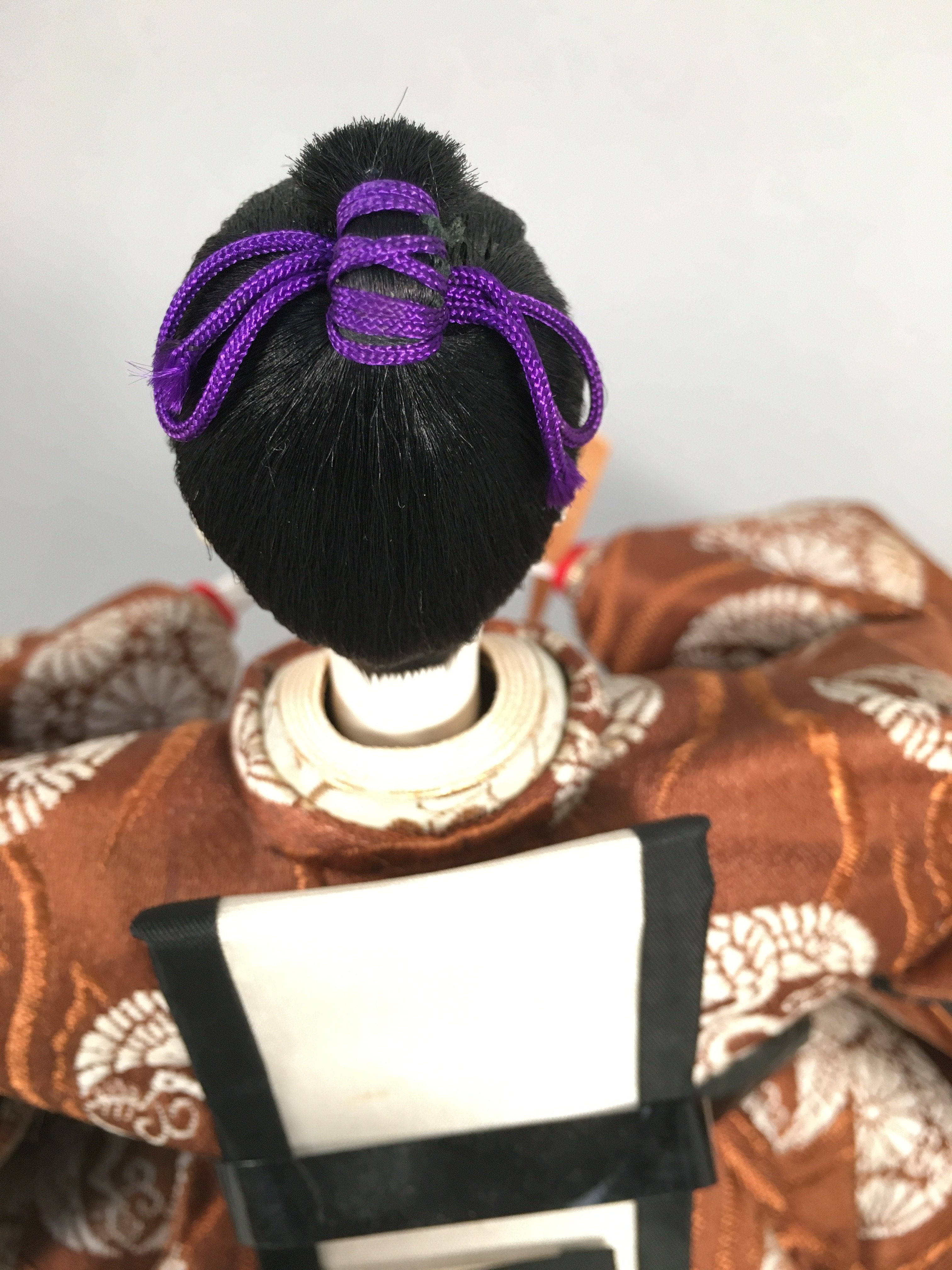 Japanese Hina Doll Vtg Emperor Girls Day Brown Kimono Man Dairi ID297