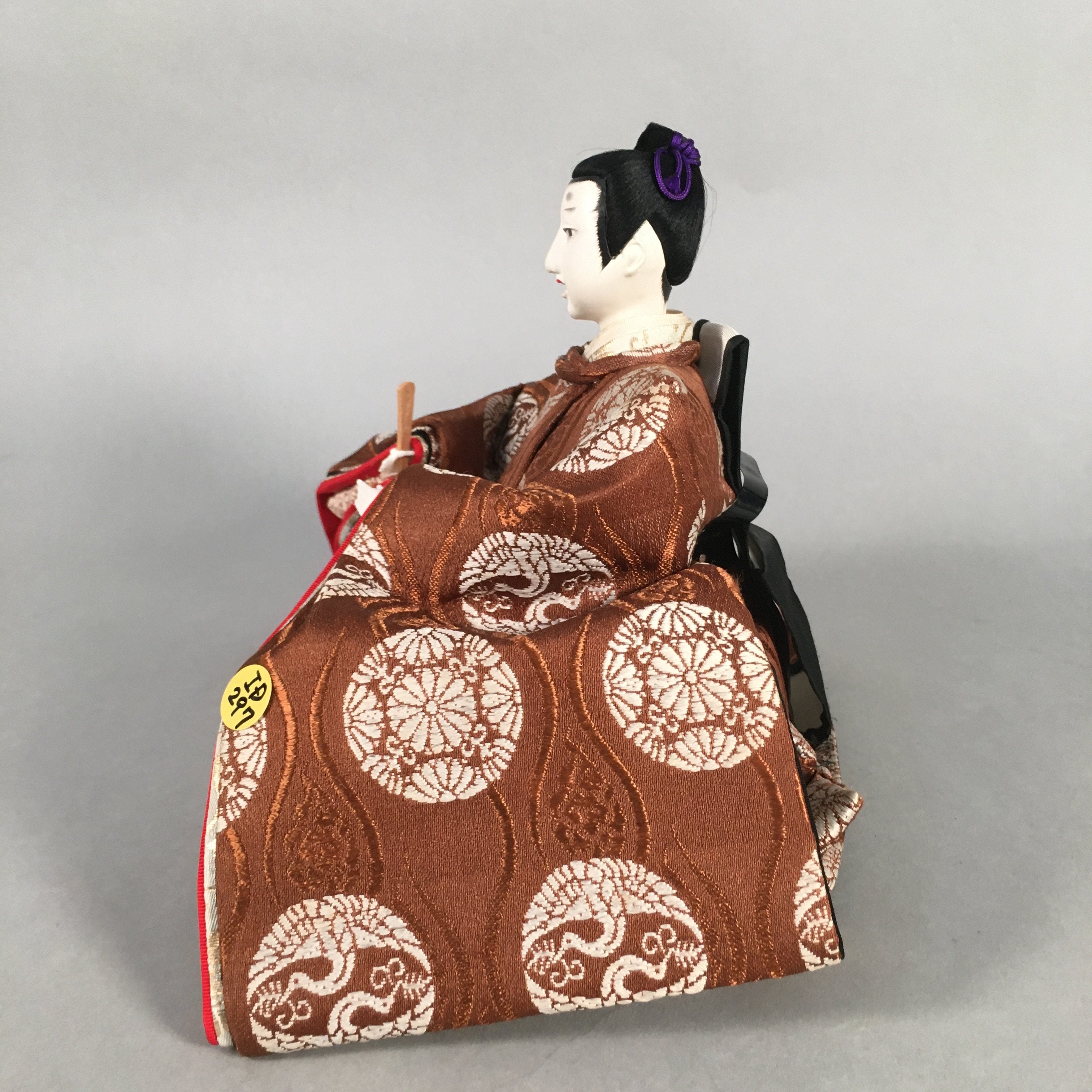 Japanese Hina Doll Vtg Emperor Girls Day Brown Kimono Man Dairi ID297