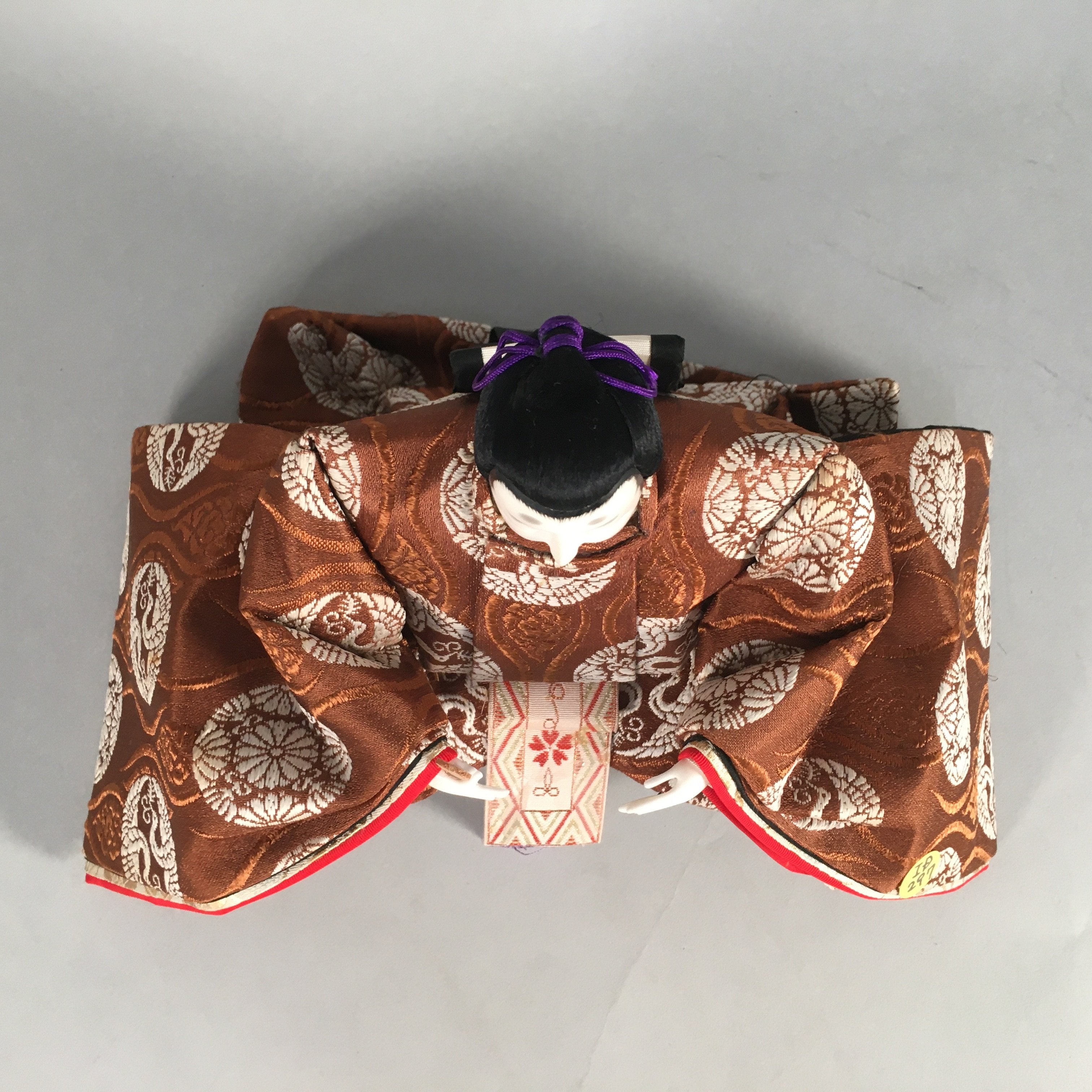 Japanese Hina Doll Vtg Emperor Girls Day Brown Kimono Man Dairi ID297