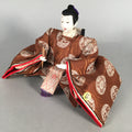 Japanese Hina Doll Vtg Emperor Girls Day Brown Kimono Man Dairi ID297