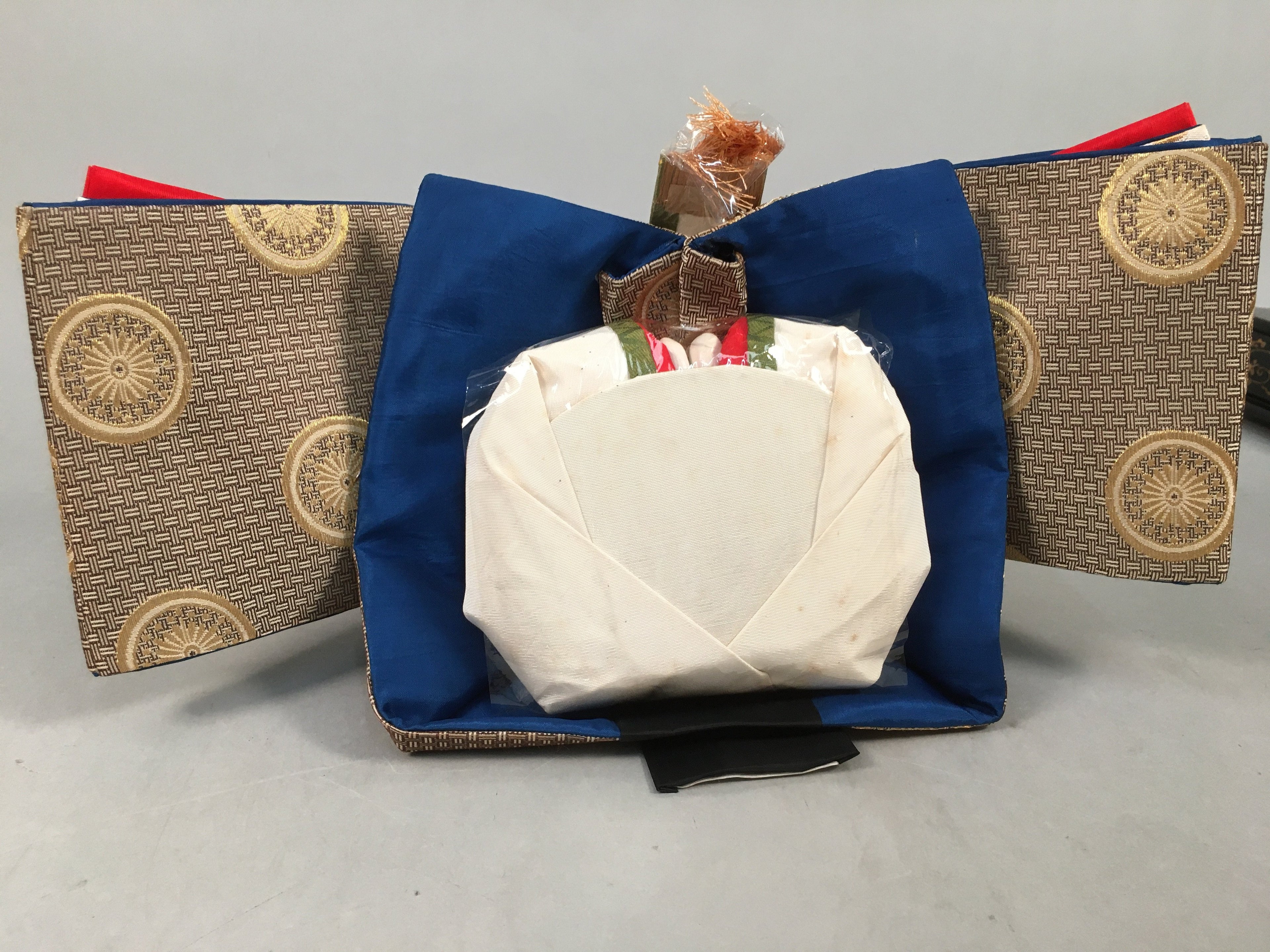 Japanese Hina Doll Vtg Emperor Girls Day Kimono Man Tatami Stand ID280