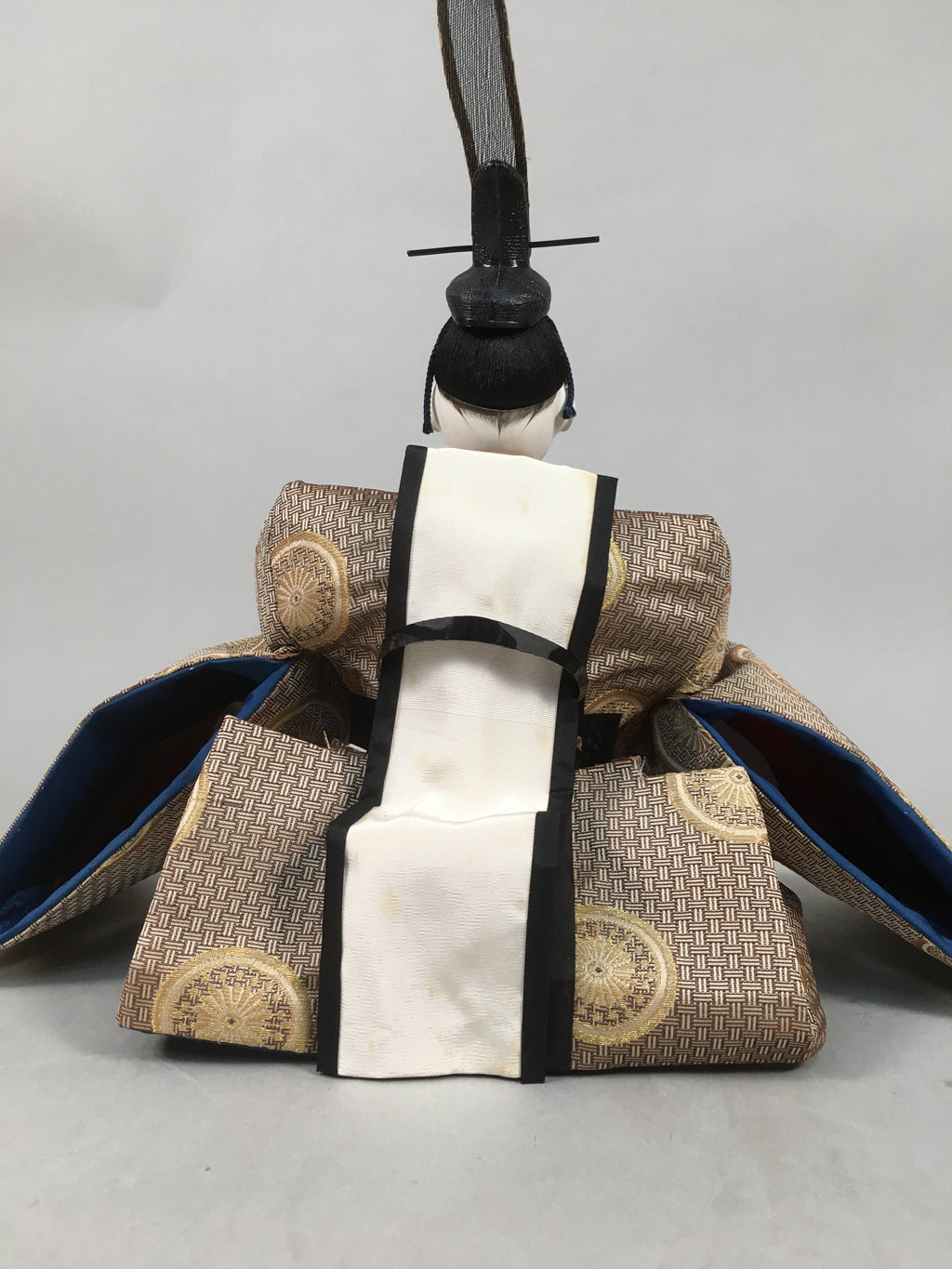 Japanese Hina Doll Vtg Emperor Girls Day Kimono Man Tatami Stand ID280