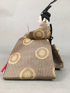 Japanese Hina Doll Vtg Emperor Girls Day Kimono Man Tatami Stand ID280