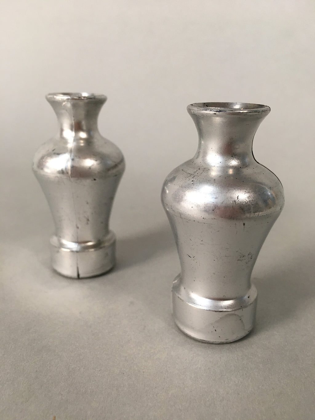 Japanese Hina Doll Vtg Flower Stand Accessory Sake Bottle Silver ID365