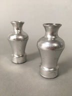 Japanese Hina Doll Vtg Flower Stand Accessory Sake Bottle Silver ID365