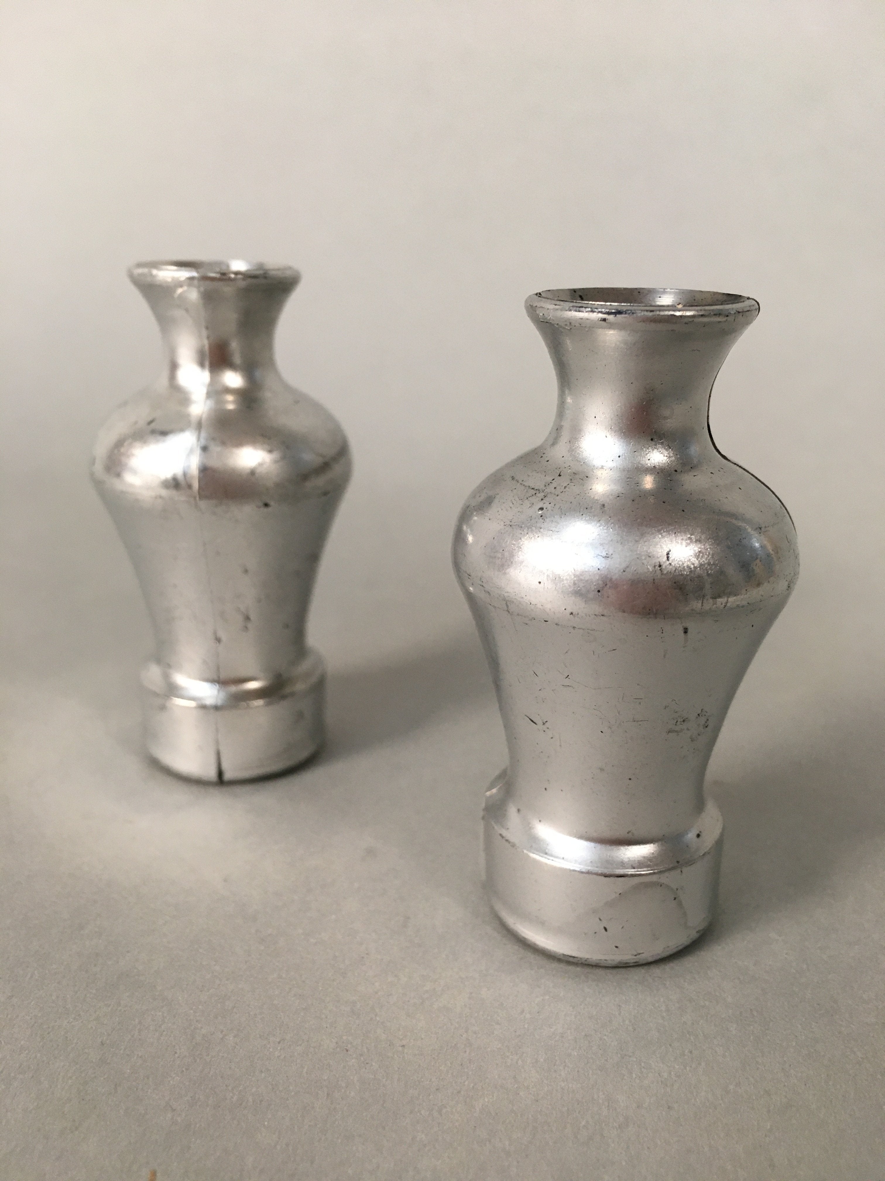 Japanese Hina Doll Vtg Flower Stand Accessory Sake Bottle Silver ID365