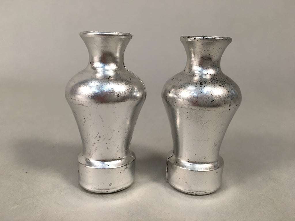 Japanese Hina Doll Vtg Flower Stand Accessory Sake Bottle Silver ID365