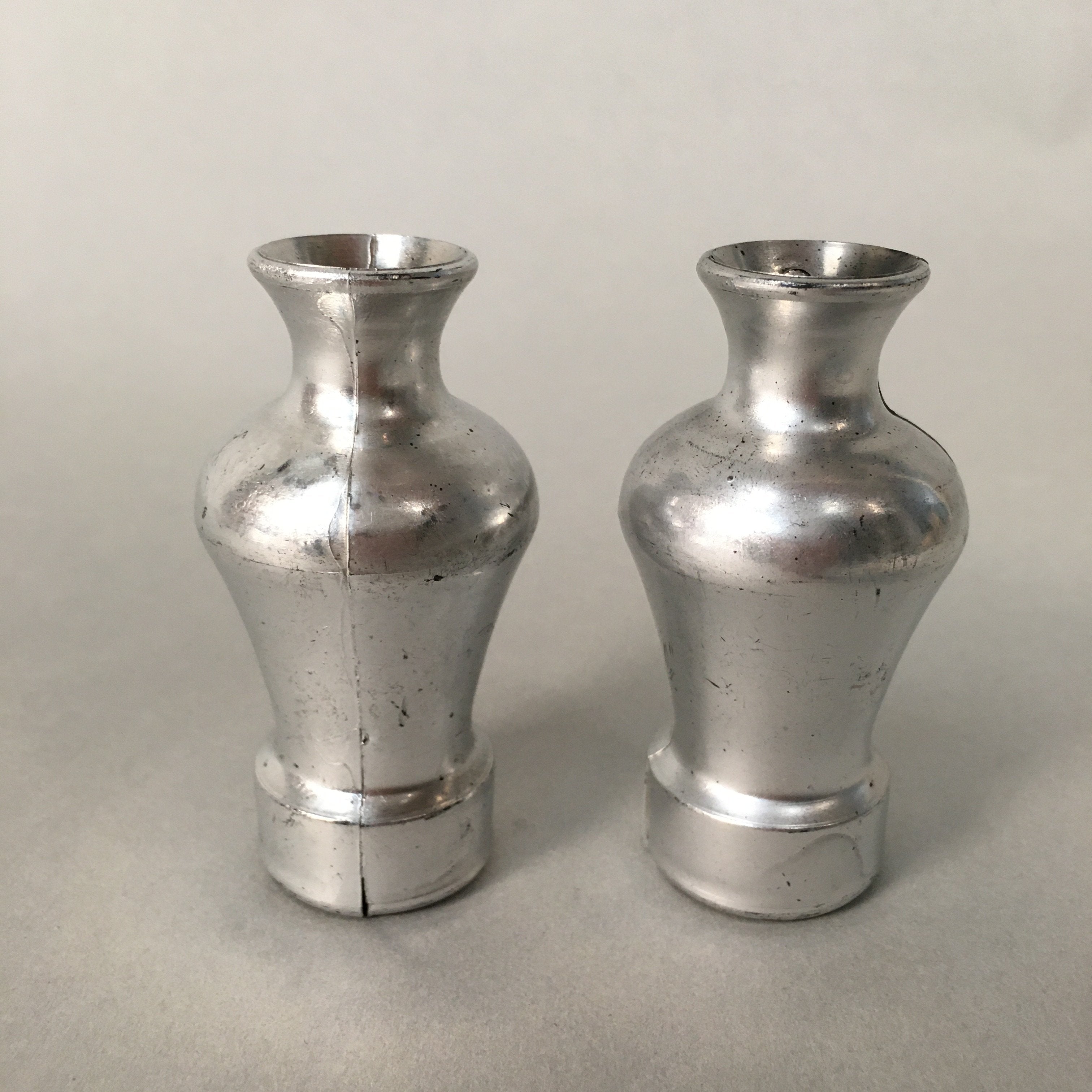Japanese Hina Doll Vtg Flower Stand Accessory Sake Bottle Silver ID365