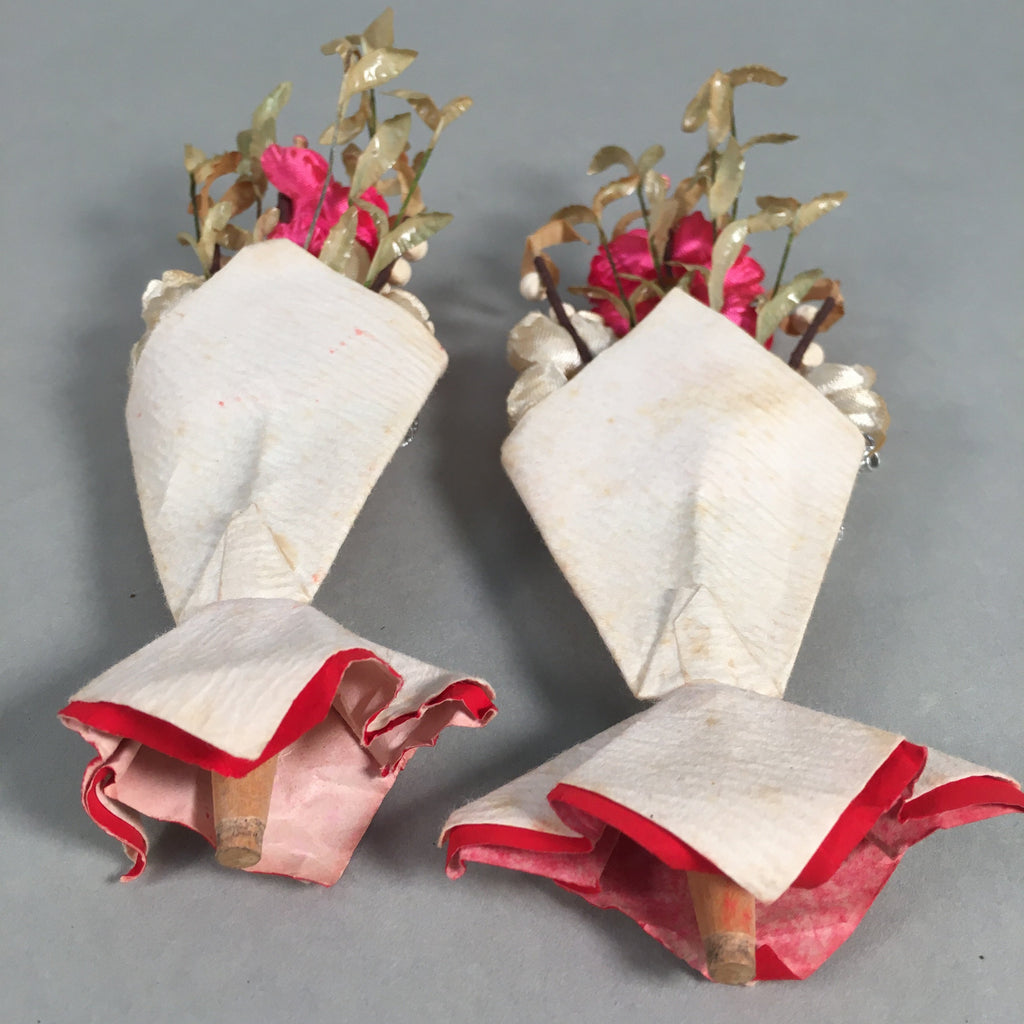 Japanese Hina Doll Vtg Flower Stand Plum Blossom Accessory Sake Bottle ID309
