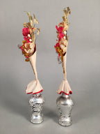 Japanese Hina Doll Vtg Flower Stand Plum Blossom Accessory Sake Bottle ID309