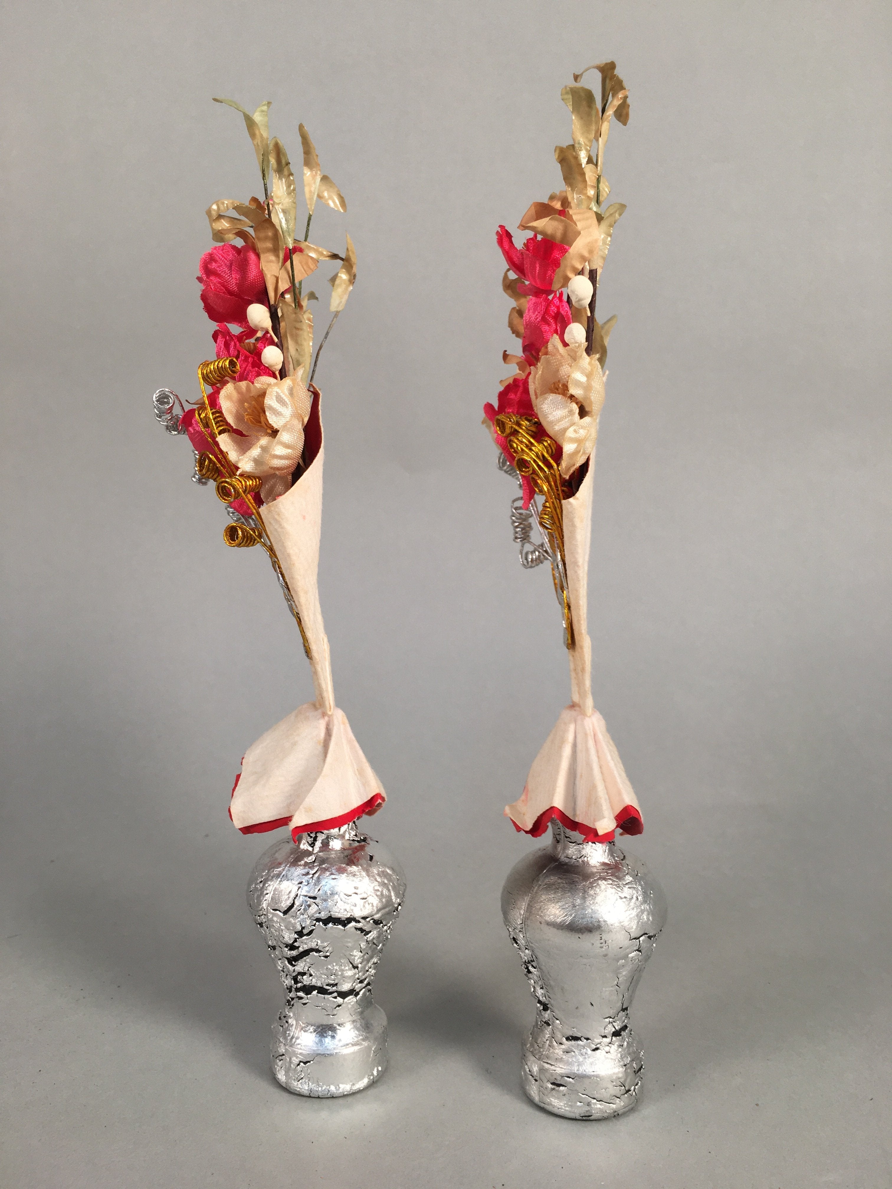 Japanese Hina Doll Vtg Flower Stand Plum Blossom Accessory Sake Bottle ID309