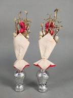 Japanese Hina Doll Vtg Flower Stand Plum Blossom Accessory Sake Bottle ID309