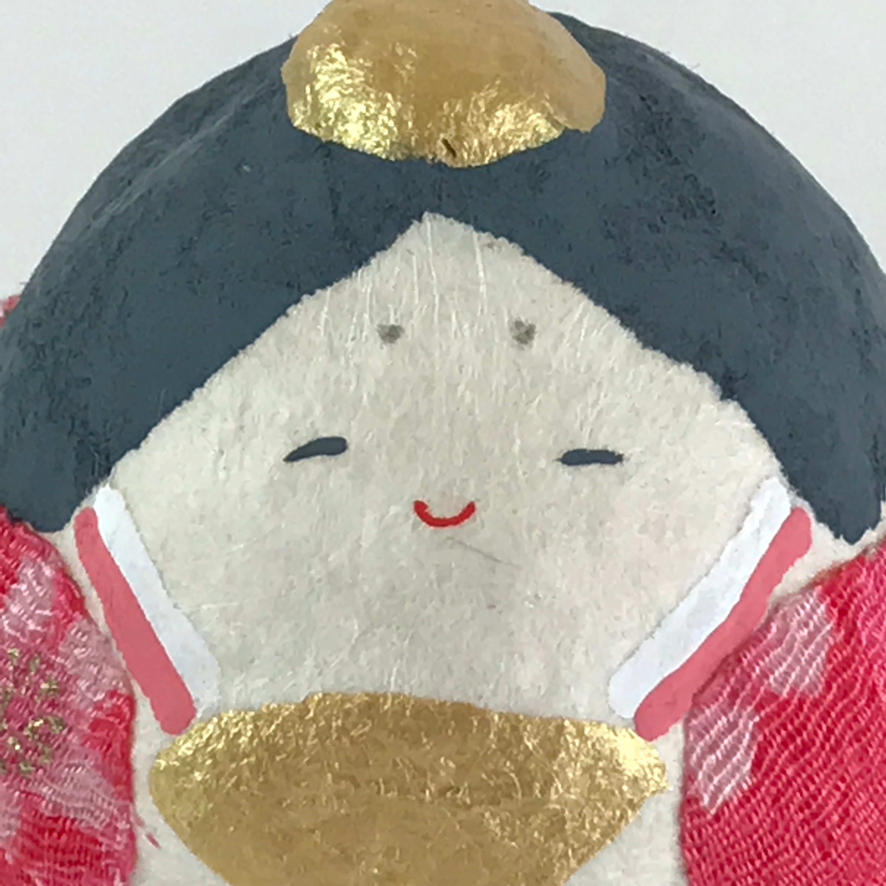 Japanese Hina Doll Vtg Paper Figurine Princess Ryuko Paper-Mache KF589