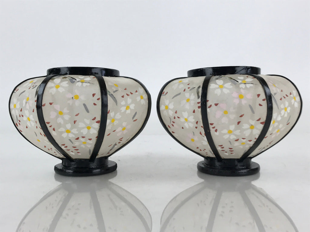 Japanese Hina Doll furniture Electric Lantern Vtg Bonbori Cherry Blossom ID482