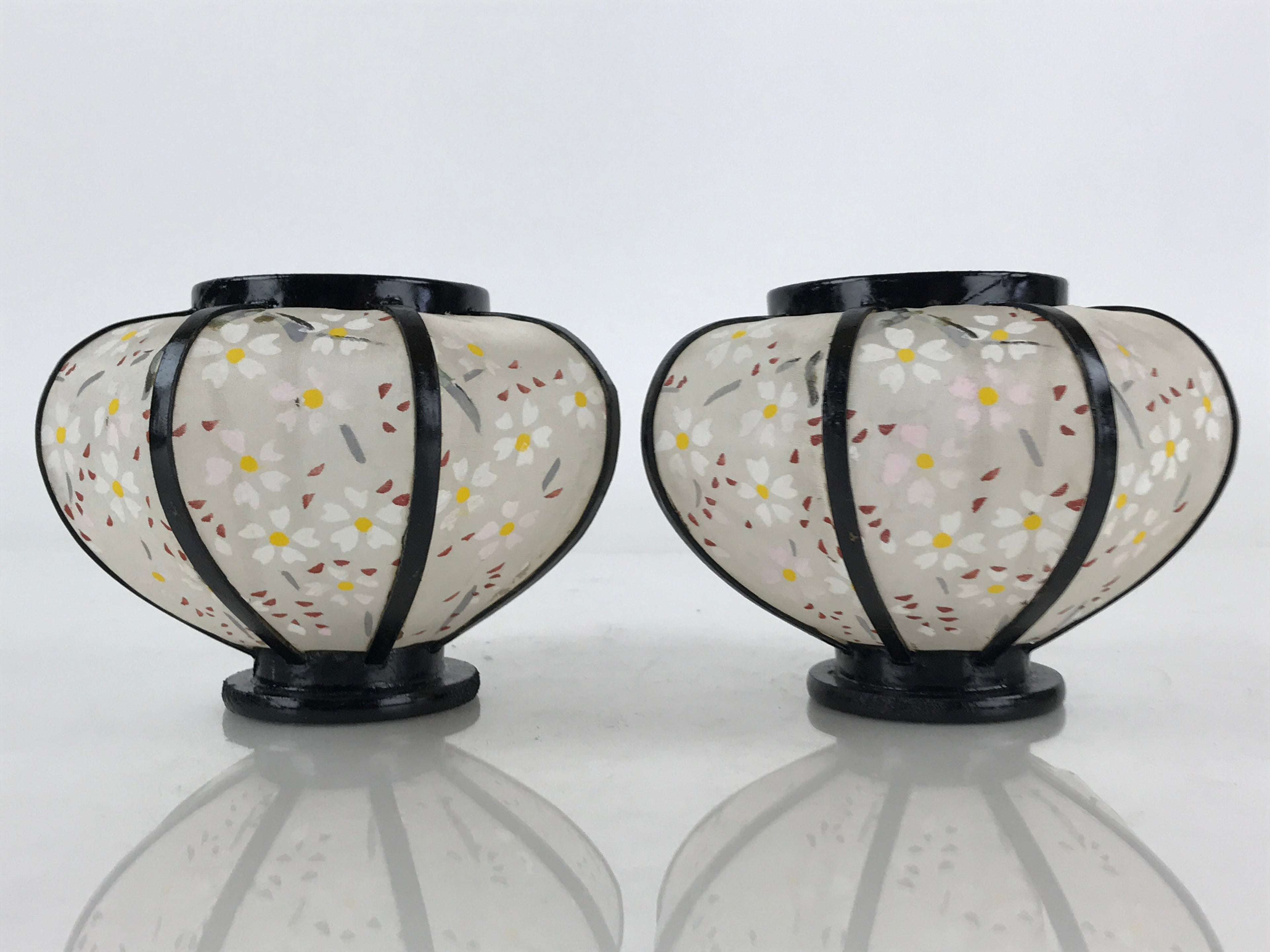 Japanese Hina Doll furniture Electric Lantern Vtg Bonbori Cherry Blossom ID482