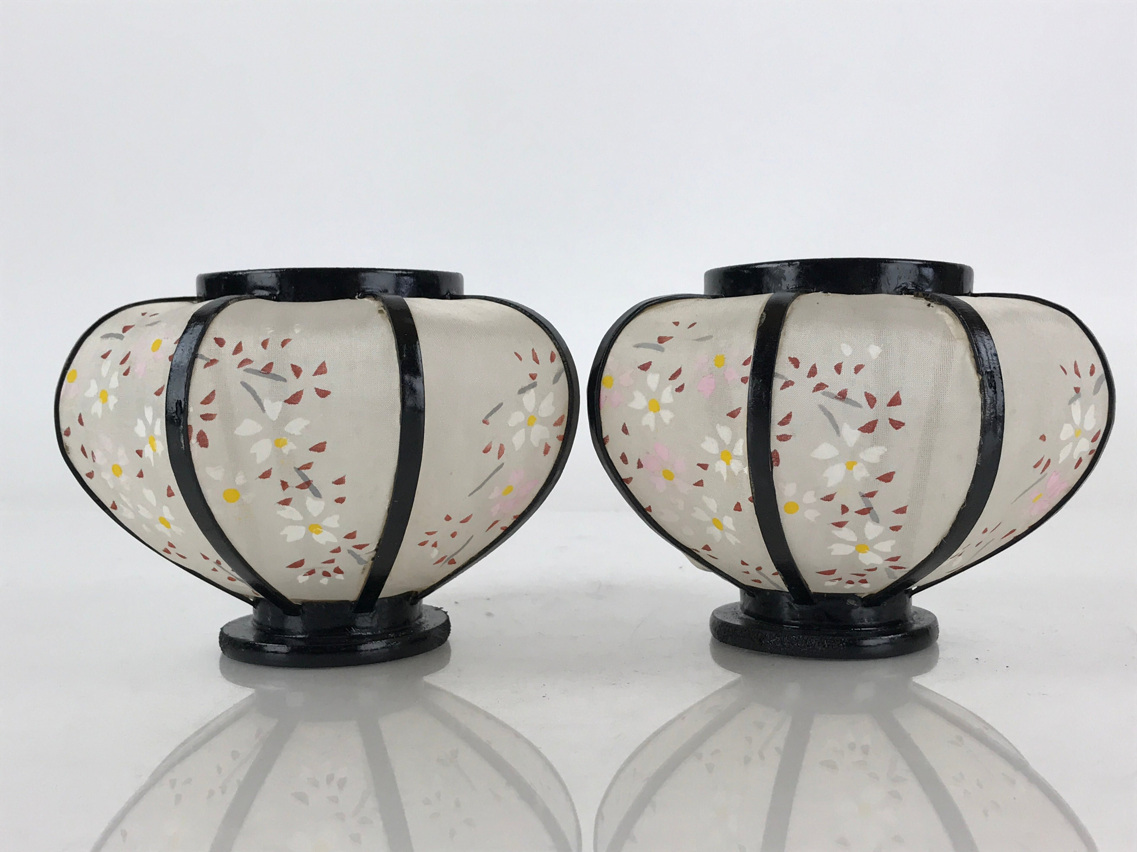 Japanese Hina Doll furniture Electric Lantern Vtg Bonbori Cherry Blossom ID482