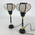 Japanese Hina Doll furniture Electric Lantern Vtg Bonbori Cherry Blossom ID482